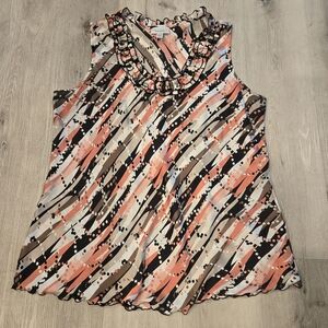 Dressbarn Sleeveless Ruffle Blouse Sz 22/24